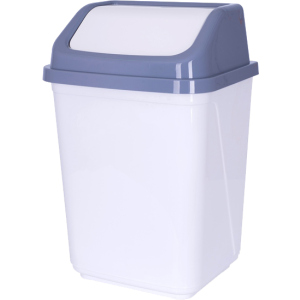 Корзина для мусора Violet House 35х22.5х30 см White-grey (0099 WHITE -GREY с/кр.20 л) лучшая модель в Николаеве