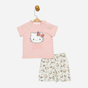 купити Костюм (футболка + шорти) Cimpa Hello Kitty HK17480 92 см Біло-рожевий (8691109874887)