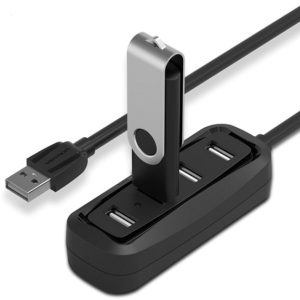 USB-хаб Vention USB Hub 4-Port 2.0 0.5 м Black (VAS-J43) (43387944) краща модель в Миколаєві