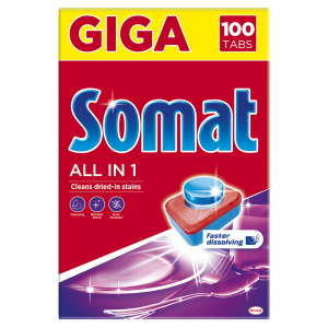 Таблетки для посудомийної машини Somat All in one 100 шт (9000101020236) ТОП в Миколаєві