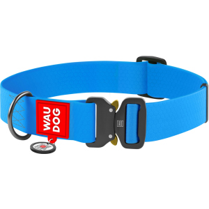 Нашийник Collar Waudog Waterproof XXL 40 мм 43-70 см Блакитний (28012) краща модель в Миколаєві