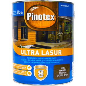 Лазур Pinotex Ultra Lasur - напівматове алкідне просочення для дерева, блакитне, з декоративним ефектом, калюжниця, 3 л (5308987) в Миколаєві