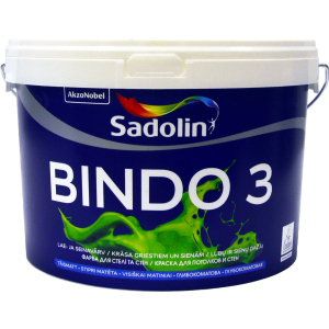 Фарба Sadolin Bindo 3 - глибокоматова латексна фарба для стін та стелі, біла, BW, 2.5 л (5078159) краща модель в Миколаєві