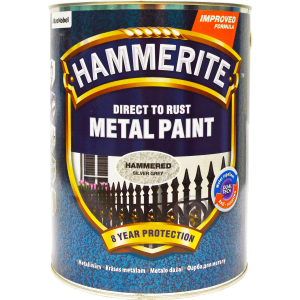 Фарба Hammerite Metal Paint Hammered - глянсова фарба алкідна по металу, захисна, чорна, 5 л (5126349) в Миколаєві