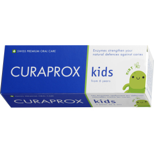 Зубная паста детская ферментная Curaprox CS Kids со свежим вкусом сладкой мяты 1450 ppm F 60 мл (7612412429633) лучшая модель в Николаеве