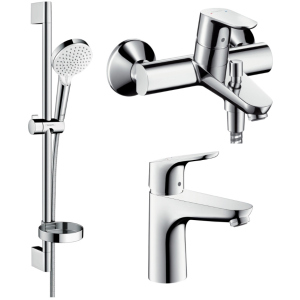 Набір змішувачів HANSGROHE Focus 1092019 (31607000+31940000+26553400) краща модель в Миколаєві