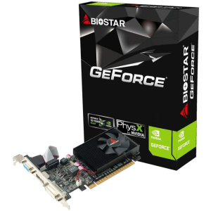 Biostar PCI-Ex GeForce G210 1GB DDR3 (64bit) (589/1333) (DVI, VGA, HDMI) (G210-1GB_D3_LP) лучшая модель в Николаеве