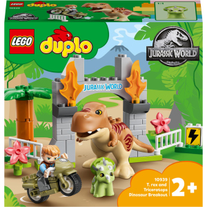 Конструктор LEGO DUPLO Jurassic World Втеча динозаврів: тиранозавр та трицератопс 36 деталей (10939) в Миколаєві