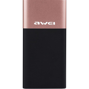 Портативна батарея 10000mAh AWEI P53K Power Bank Rose Gold краща модель в Миколаєві