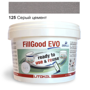 Полиуретановая затирка Litokol FillGood EVO 125 (Серый цемент) 5кг. лучшая модель в Николаеве