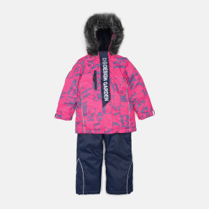 Зимовий комплект (куртка + напівкомбінезон) Garden Baby 102025-63/32 134 см Малина/Сині букви/Синій (4821020253537) в Миколаєві