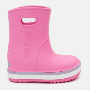 Гумові чоботи Crocs Kids' Crocband Rain Boot 205827-6QM-C11 28-29 Рожеві (191448410435_9001056052808)