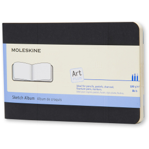 хорошая модель Скетчбук Moleskine Art Cahier для Рисования 9 х 14 см 72 страницы без линовки Черный (9788867323357)