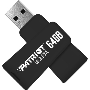 Patriot Color QuickDrives 64GB USB 3.1 Black (PSF64GQDBK3USB) ТОП в Миколаєві