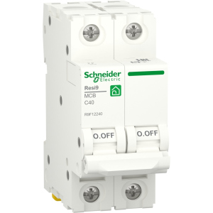 Автоматичний вимикач Schneider Electric RESI9 40 А, 2P, крива С, 6кА