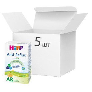 Упаковка детской сухой молочной смеси HiPP Anti-Reflux начальная 5 пачек по 300 г (9062300440420_9062300439462) ТОП в Николаеве