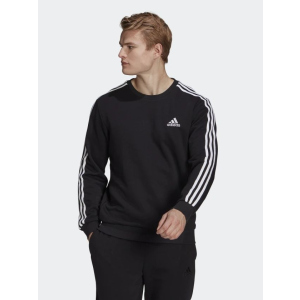 Спортивний лонгслів Adidas M 3S Ft Swt GK9078 2XL Black (4064045351974) в Миколаєві