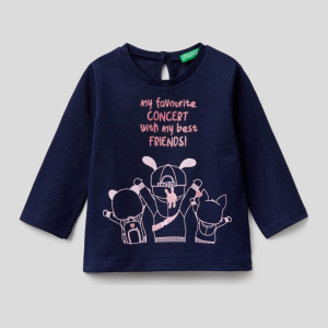 Футболка з довгими рукавами United Colors of Benetton 3I1XC15DL.P-252 82 см (8300895513718) ТОП в Миколаєві