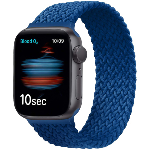 Ремінець Promate Fusion-44L для Apple Watch 42-44 мм 1/2/3/4/5/6/SE Blue (fusion-44l.blue) ТОП в Миколаєві