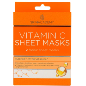 Тканинна маска для обличчя Skin Academy Vitamin C 0.45 г х 2 шт (5031413989908) краща модель в Миколаєві