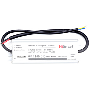 Блок питания HiSmart 24V 6.3A 150W PFC IP67 (NPF-150-24) лучшая модель в Николаеве