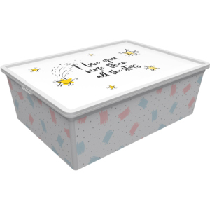 Контейнер для хранения с крышкой Qutu Trend Box Cute Sky 25 л (TREND BOX с/к CUTE SKY 25л.) в Николаеве