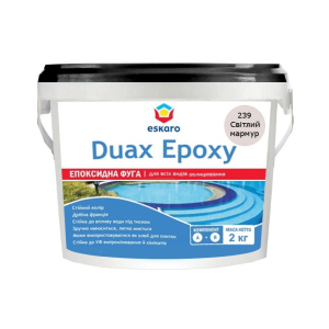 хороша модель Затирка епоксидна ESKARO DUAX EPOXY для швів плитки та мозаїки 239 світлий мармур 2кг