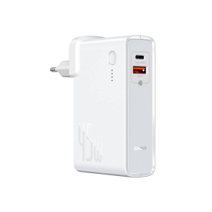 Банк заряду Baseus 2 in 1 GaN USB+Type-C 10000mAh 45W white краща модель в Миколаєві