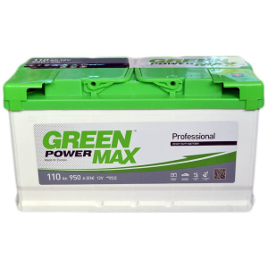 Автомобільний акумулятор Green Power MAX 110 Ah (-/+) Euro (950EN) (22370) краща модель в Миколаєві