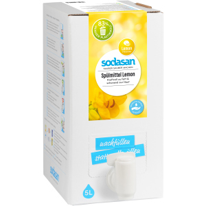 Органическое жидкое средство-концентрат для мытья посуды Sodasan Лимон 5 л (4019886002172)