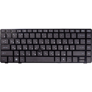 Клавіатура для ноутбука PowerPlant HP Elitebook 8460P, ProBook 6460b Чорна, Чорна кадр (KB310780)