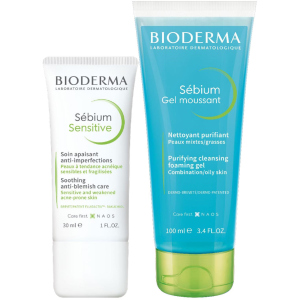 Набір Bioderma Флюїд Sebiom Sensitive 30 мл + Очищаючий гель Sebiom 100 мл (3041306016996) в Миколаєві