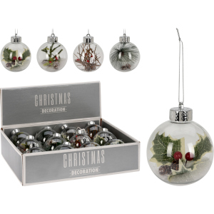 Набір ялинкових куль Christmas Decoration 8 см 12 шт (CAA126880) краща модель в Миколаєві