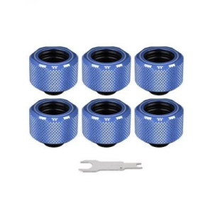 Фітинг для СВО ThermalTake Pacific C-Pro G1/4 PETG 16mm OD Fitting Kit - Blue (CL-W210-CU00BU-B) краща модель в Миколаєві