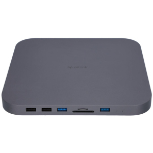 USB-хаб адаптер Ailink Aluminium USB-C Mac mini Hub Card Reader HDD/SDD slot Space Grey (AI-MC25_sg) лучшая модель в Николаеве