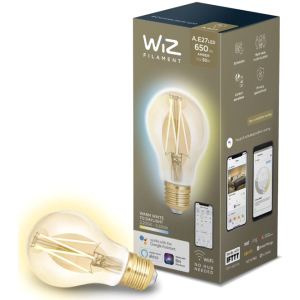 Умная лампочка WIZ Smart LED WiFi A60 E27 WiZ DW FA Q Warm Dimmable Filament 550lm 2200K (WZE21026011-A) ТОП в Николаеве