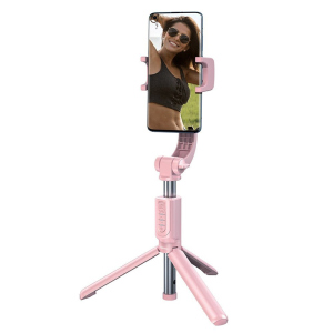 Селфи-монопод Baseus SULH-04 Lovely Uniaxial Bluetooth Folding Stand Selfie Stabilizer с треногой Розовый лучшая модель в Николаеве