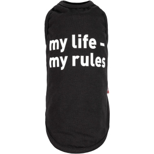 Борцовка Pet Fashion черная my life - my rules M (4823082414406)