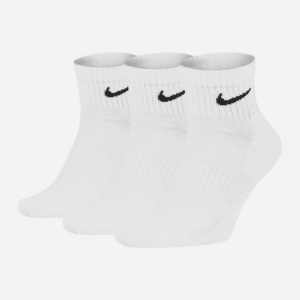 Набір шкарпеток Nike U Nk Everyday Cush Ankle 3Pr SX7667-100 34-36 (S) 3 пари Білий (888407236143) ТОП в Миколаєві