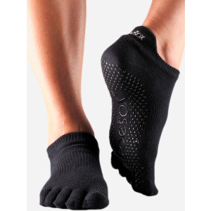 Шкарпетки ToeSox Grip Full Toe Low Rise S (36-38.5) Чорні (841090108944) надійний