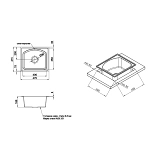 Кухонна мийка Qtap 4842 0,8 мм Micro Decor (QT4842MICDEC08) в Миколаєві