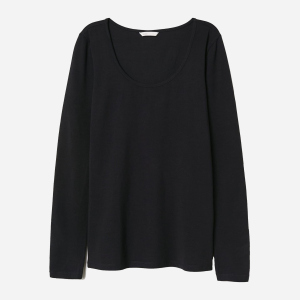 Лонгслив H&M 6110248RP21 L Черный (PS2030000050093)