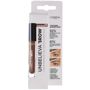 Гель для брів L'Oreal Paris Unbelieva Brow 108 Темно-коричневий 3.4 мл (3600523674626) краща модель в Миколаєві