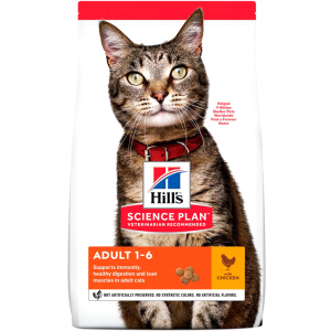 Сухий корм для кішок Hills Science Plan Feline Adult Chicken з куркою - 3 кг (604058) (52742030838) ТОП в Миколаєві