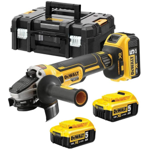 Аккумуляторная бесщеточная угловая шлифмашина болгарка DeWalt DCG405P3