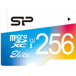 Silicon Power Elite Color microSDXC 256GB Class 10 UHS-I + adapter (SP256GBSTXBU1V20SP) в Миколаєві