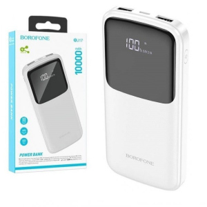 Павербанк Borofone Digital Display 10000mAh 2xUSB/Type-C, 3A white в Николаеве