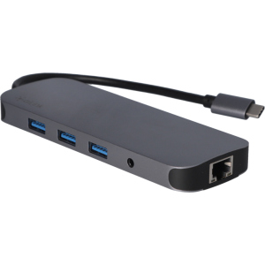 USB-хаб адаптер Ailink Aluminium Gigabit Ethernet USB-C 100W SD Hub Card Reader HDMI 4K Multi Port 9 в 1 Space Grey (AI-CH9A) краща модель в Миколаєві