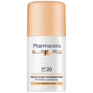 Ніжний тональний флюїд Pharmaceris F SPF20 інтенсивно маскувальний Слонова кістка 30 мл (5900717153011)