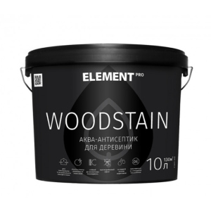 Аква-антисептик для дерева ELEMENT PRO WOODSTAIN, 10 л ПАЛІСАНДР